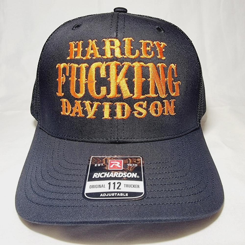 H Fucking Davidson Curved Bill Snapback Adjustable Direct Embroidered…